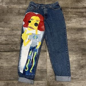 Vintage 2000s Unique Customized Levi's 512 Slim Fit Tapered Leg Size 12 Miss M